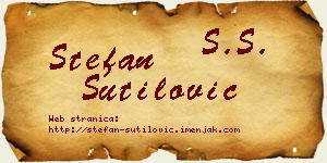 Stefan Šutilović vizit kartica